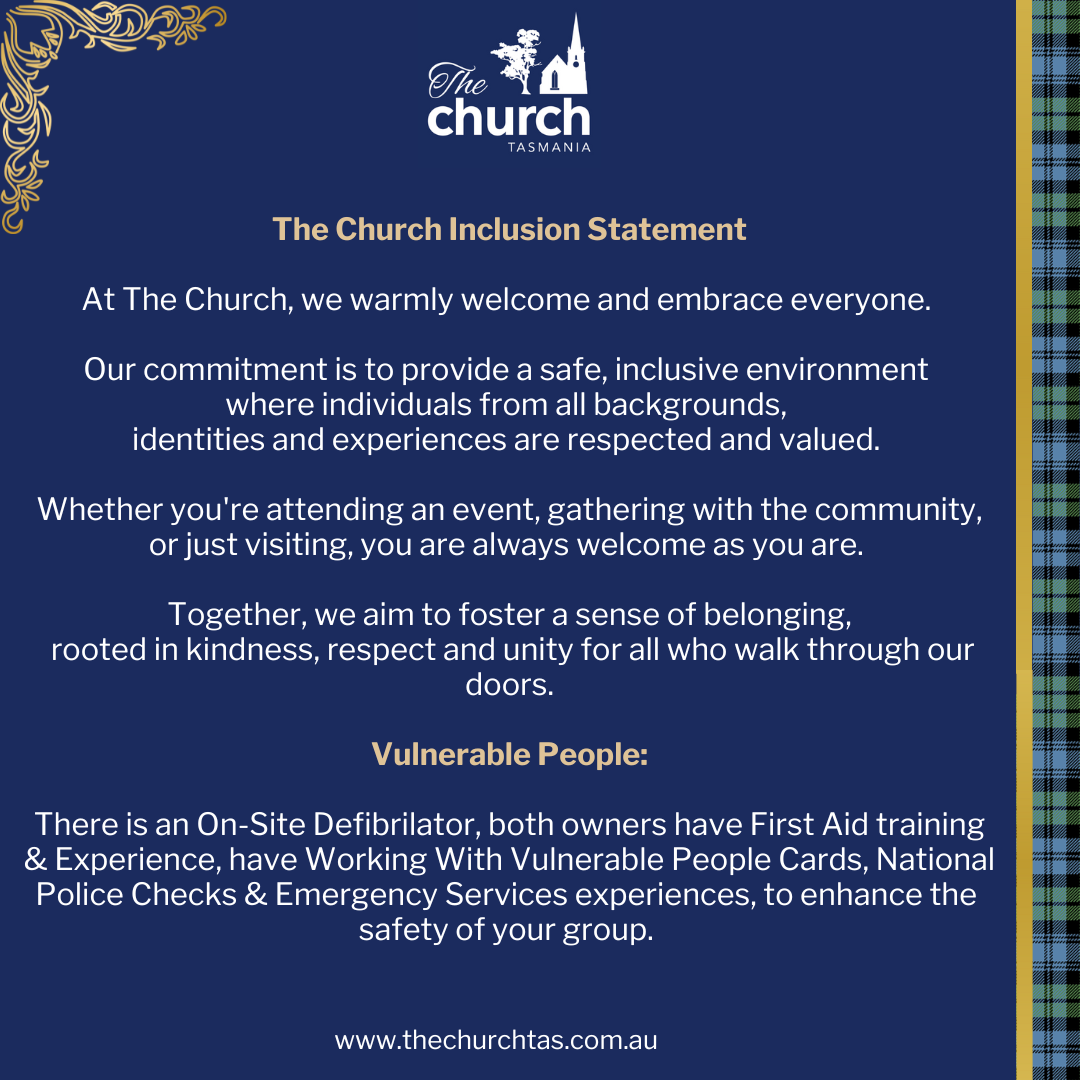 Inclusion Statement and Vulnerable People Campbell Town Tasmania The Church