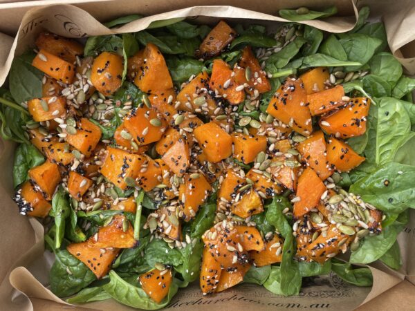 Spinach, Pumpkin & Seed Salad