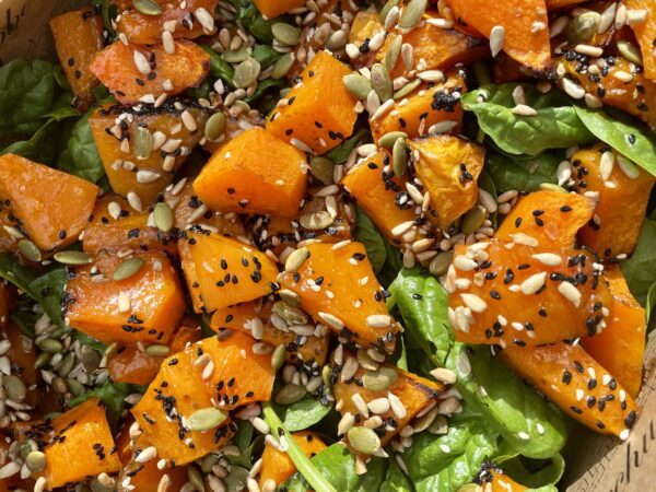 Spinach, Pumpkin & Seed Salad