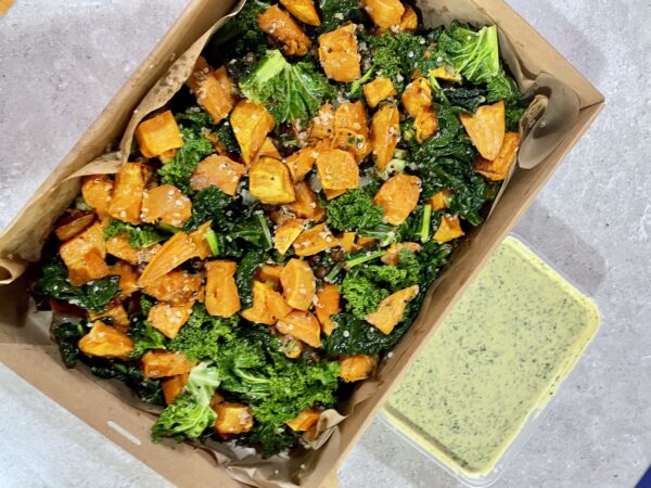 Sweet potato vegan salad the church catering tasmania