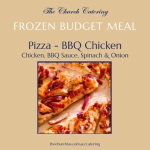 BBQ Chicken Pizza Frozen Homemade by The Church Campbell Town Frozen Budget Community Meals