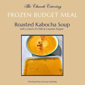 Roasted Kabocha Squash Soup (vegan & gf) shown with greek natural yogurt and a sprinkle of chilli & cayenne pepper