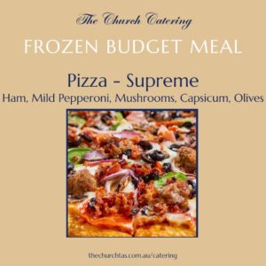 Supreme Pizza Frozen Homemade by The Church Campbell Town Frozen Budget Community Meals