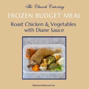 ROAST CHICKEN with Vegetables & Diane Sauce