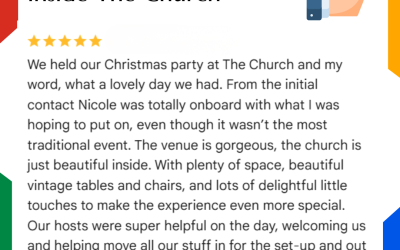 Nicole was totally onboard with what I was hoping to put on…I can’t recommend The Church enough for your next event or special occasion