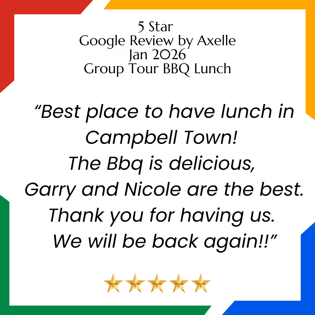 5 star Google Review Axelle The Church Campbell Town Tasmania Group Tour Booking Review (1)