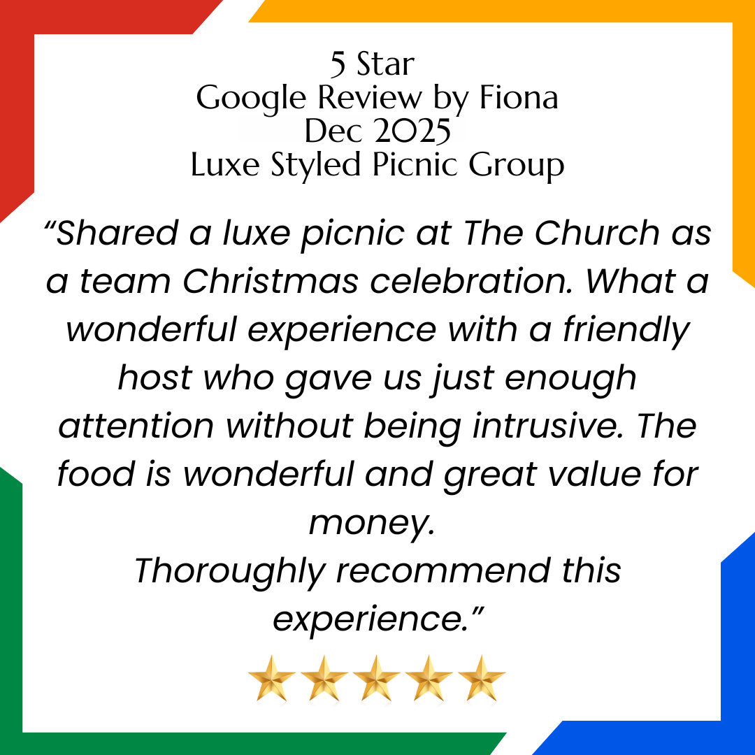 5 star Google Review Fiona Luxe Styled Picnic The Church Campbell Town Tasmania Review